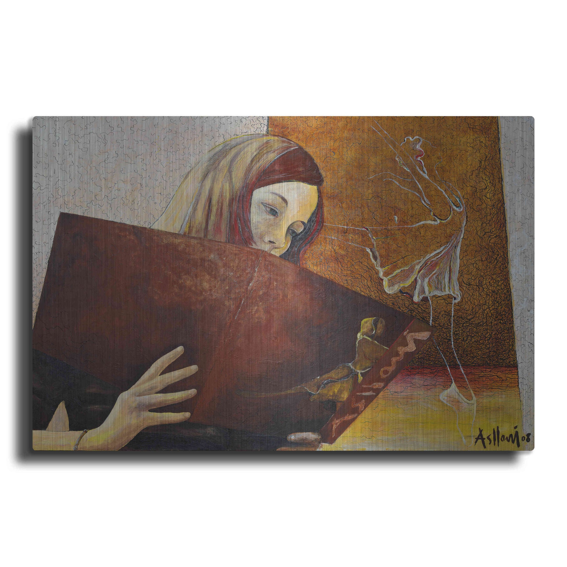 Luxe Metal Art 'The Viewer' by Samedin Asllani, Metal Wall Art