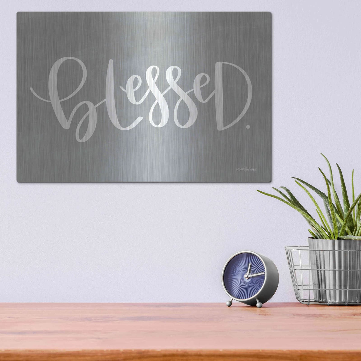 'Blessed' by Imperfect Dust – Metal Wall Art, 16x12 room view