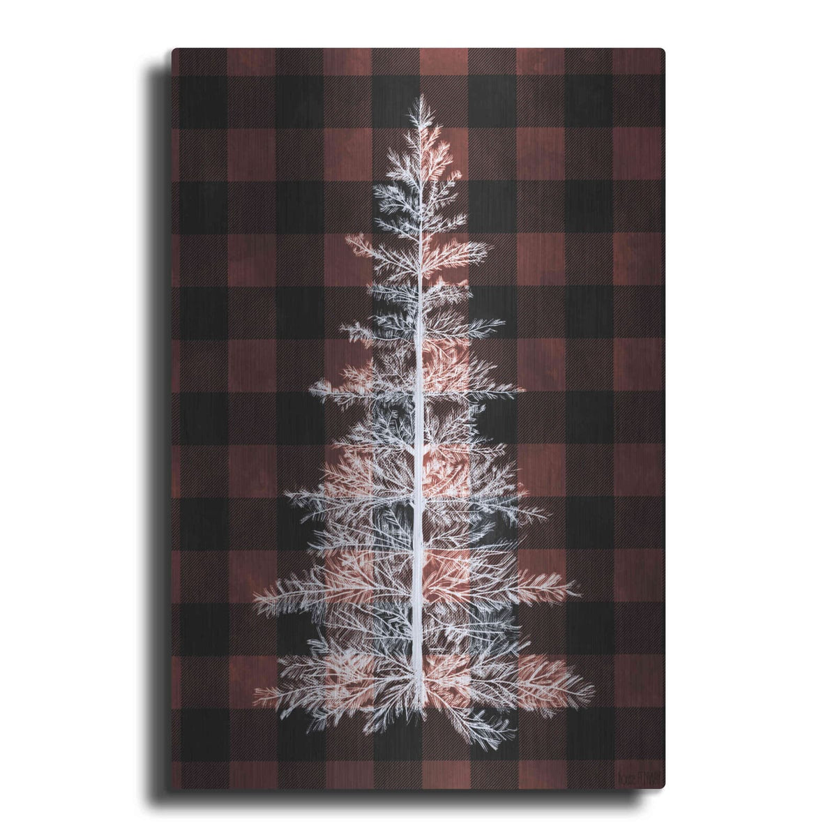 'Buffalo Pine Red' by House Fenway – Metal Wall Art
