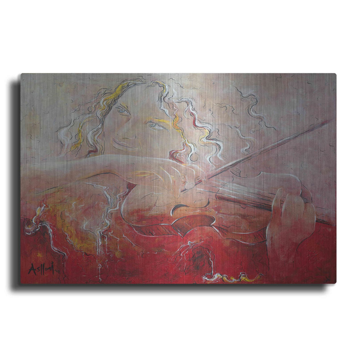 'Violinist' by Samedin Asllani – Metal Wall Art