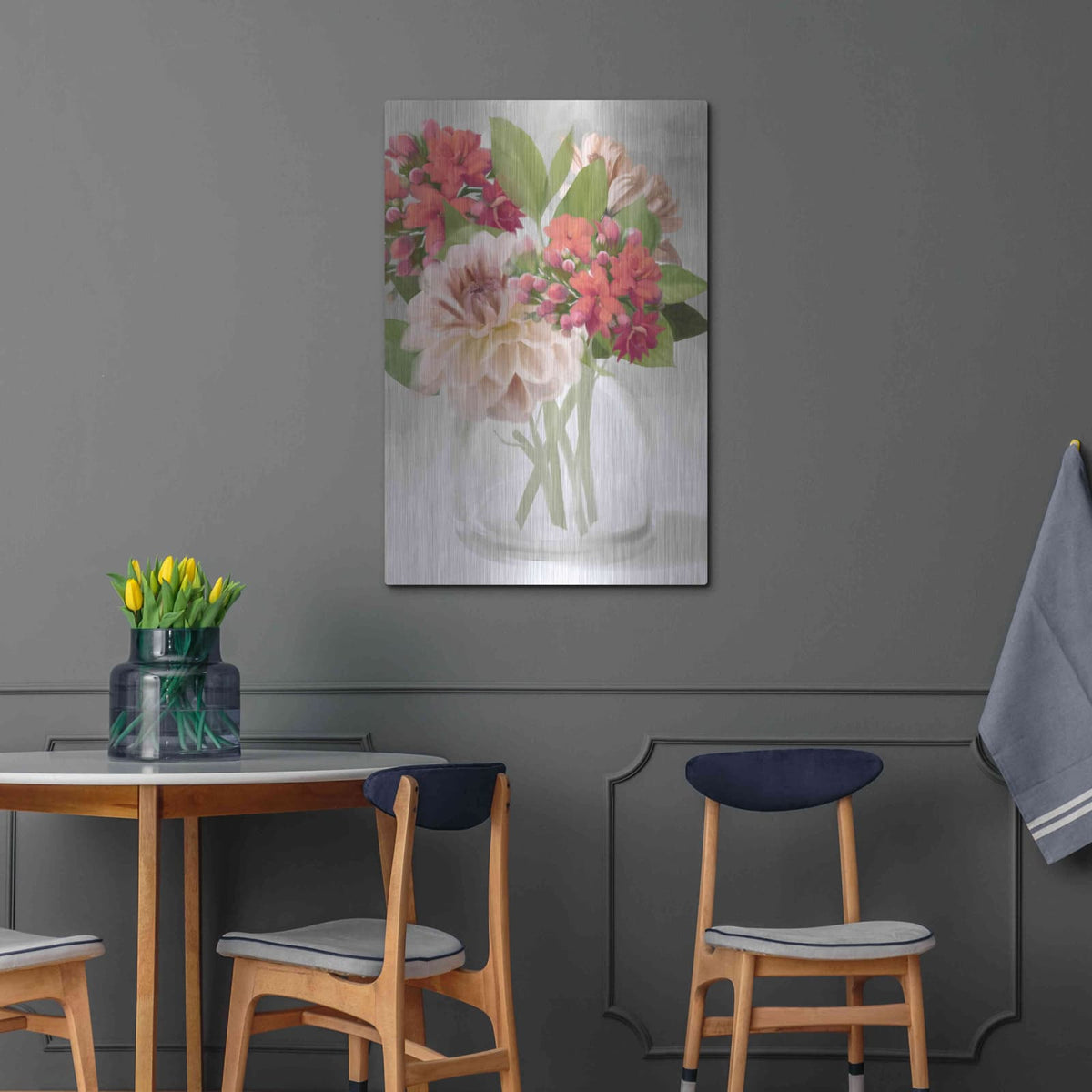 'Dahlia Bouquet' by House Fenway – Metal Wall Art, 24x36 room view