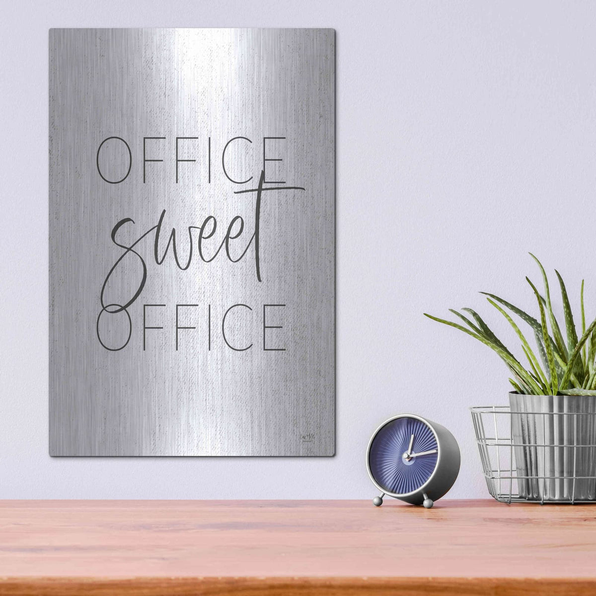 'Office Sweet Office' by Lux + Me – Metal Wall Art, 12x16 room view