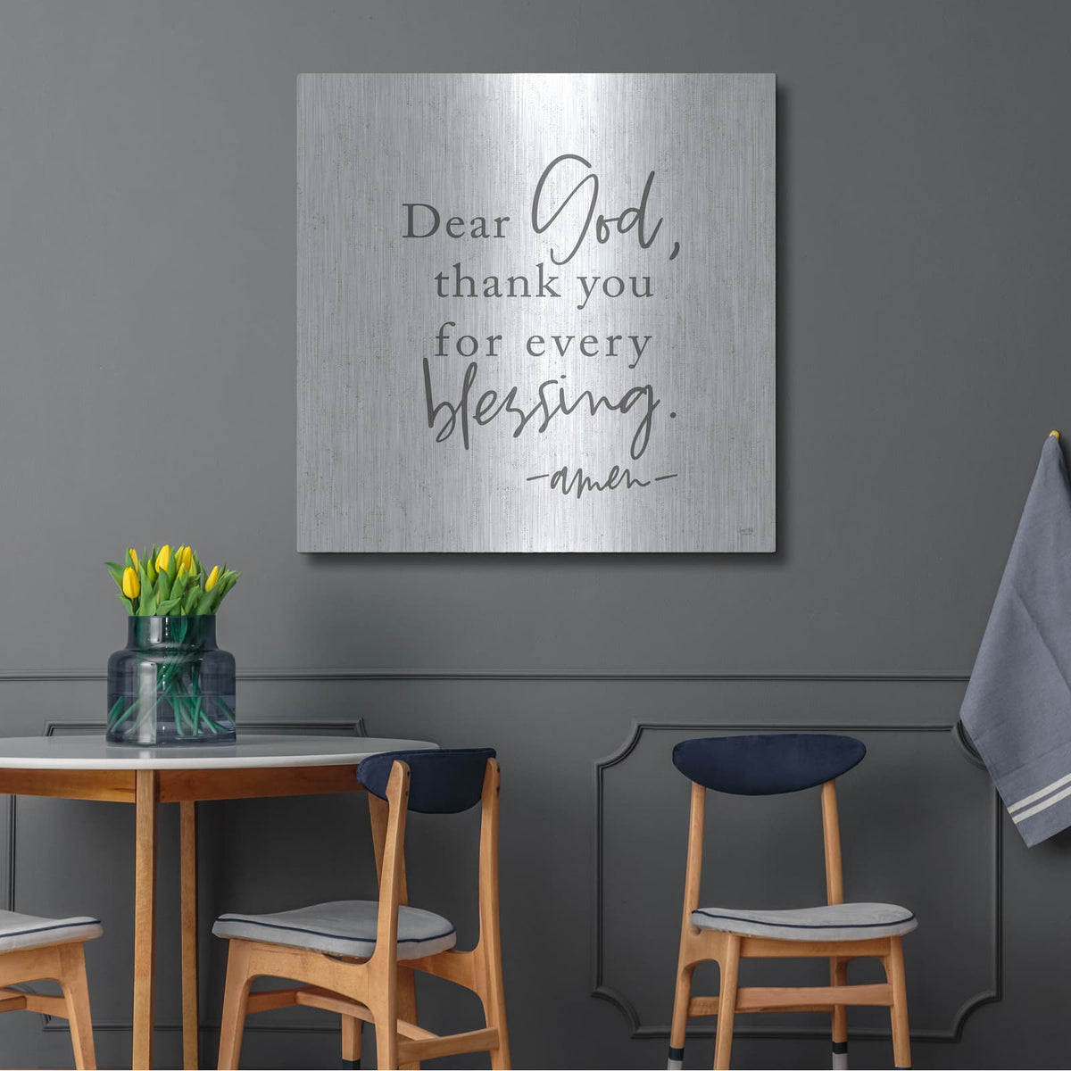 'Thank You for Every Blessing' by Lux + Me – Metal Wall Art, 36x36 room view