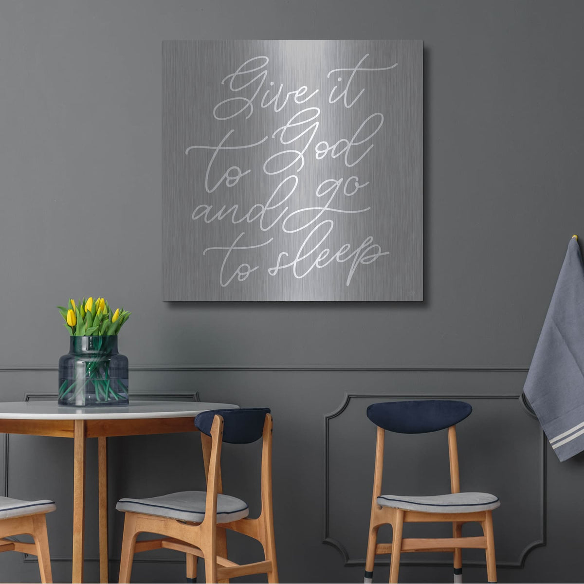 'Give It to God' by Lux + Me – Metal Wall Art, 36x36 room view