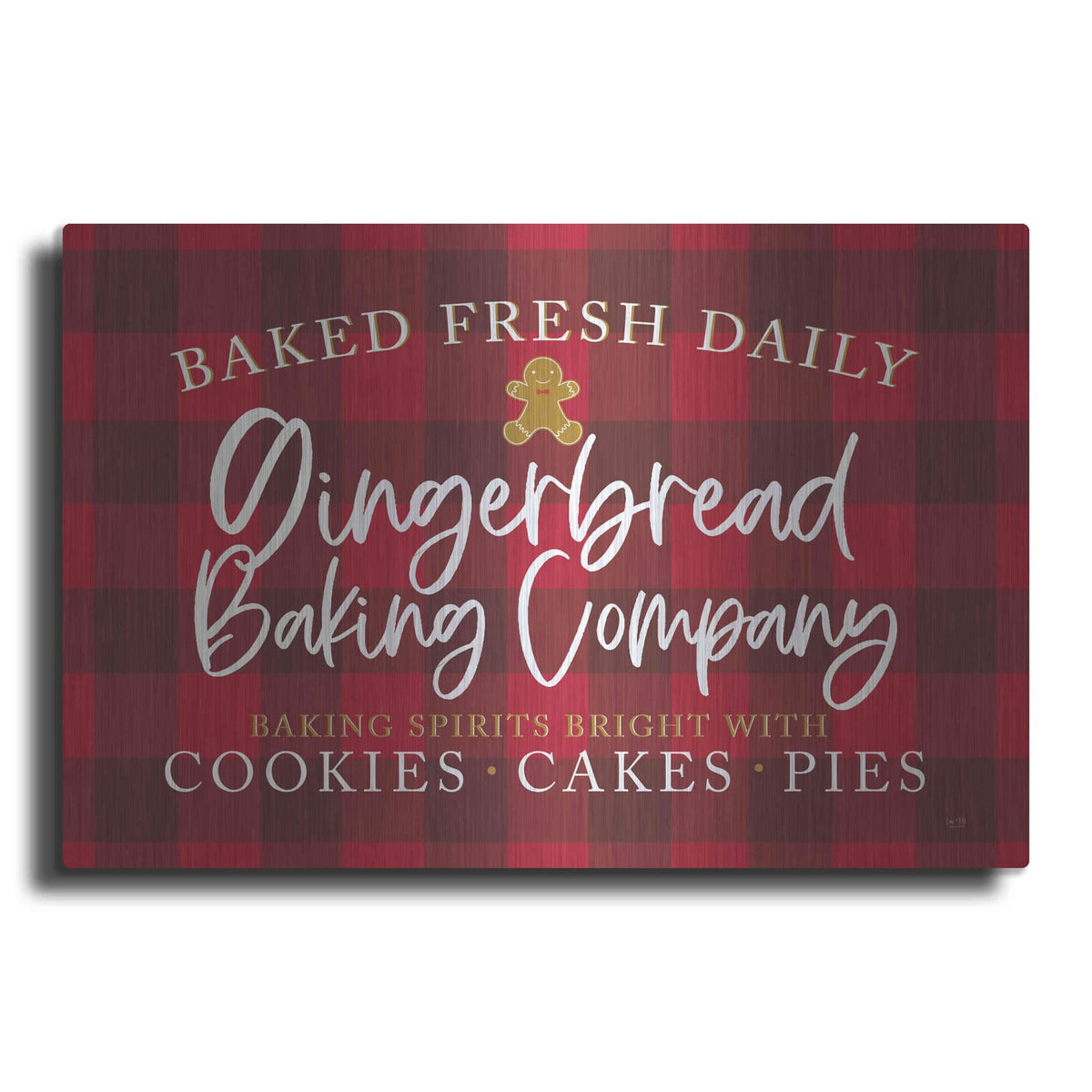 'Gingerbread Baking Company' by Lux + Me – Metal Wall Art