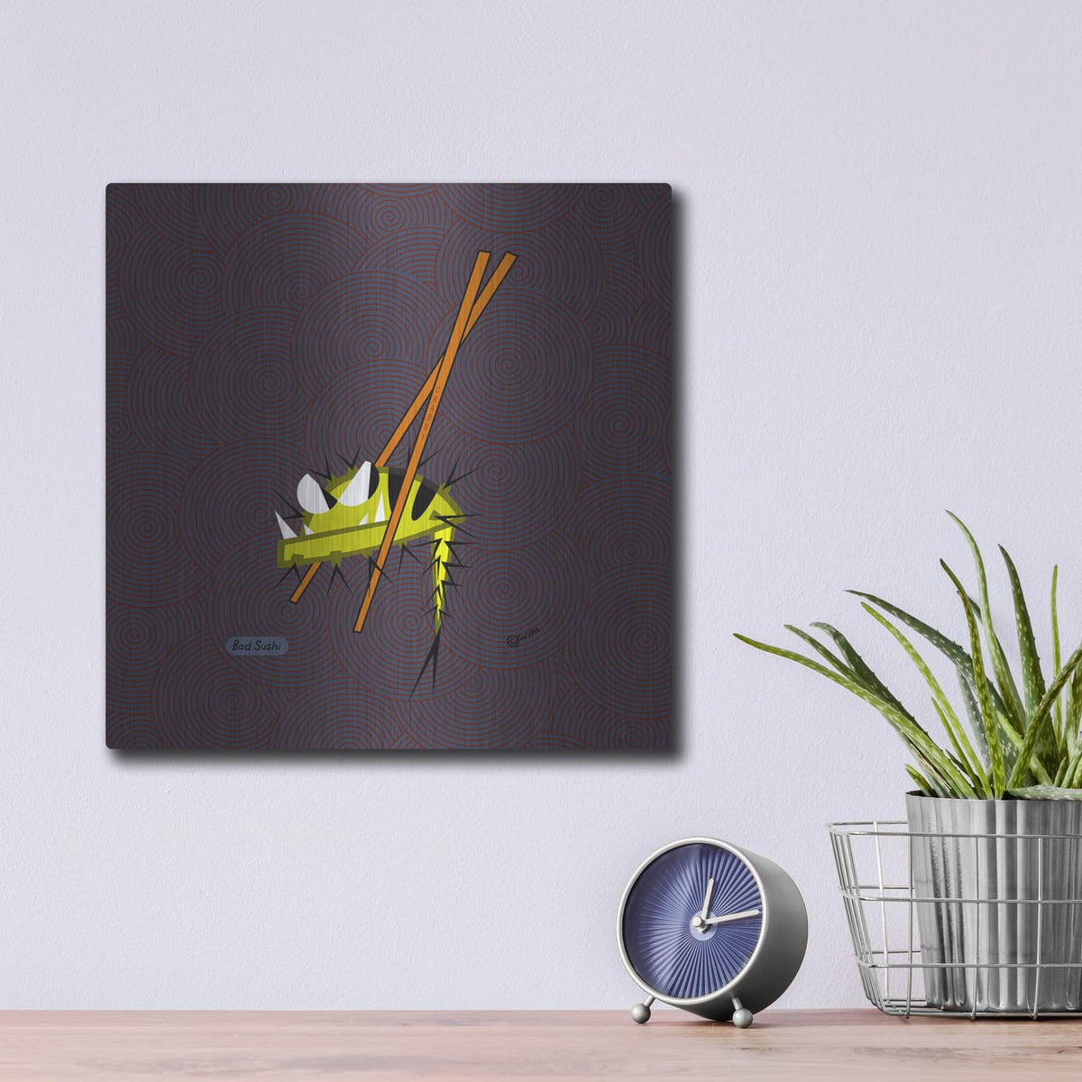 'Crabby' by Chuck Wimmer – Metal Wall Art, 12x12 room view