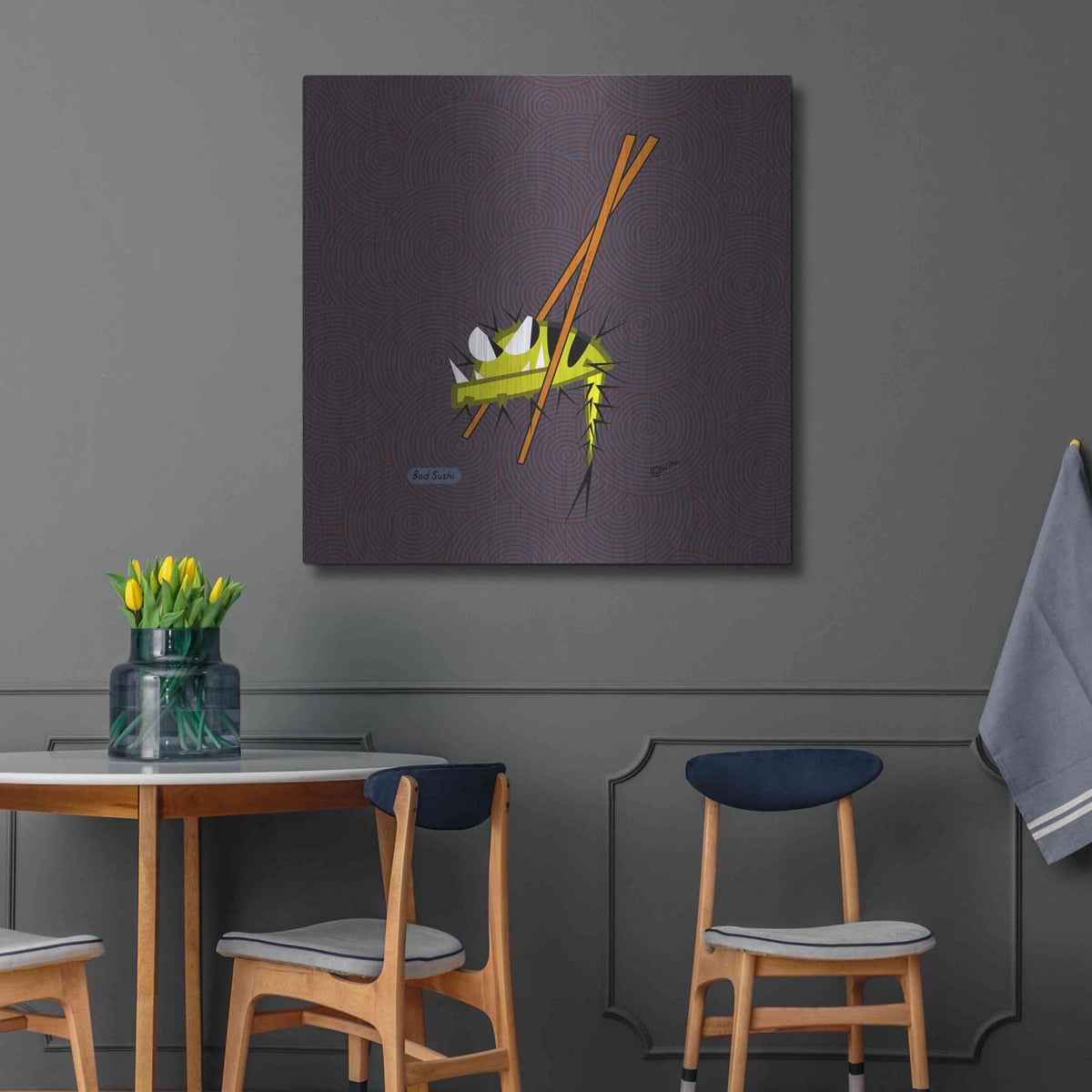 'Crabby' by Chuck Wimmer – Metal Wall Art, 36x36 room view