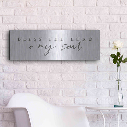 Luxe Metal Art 'Bless the Lord' by Lux + Me, Metal Wall Art,36x12