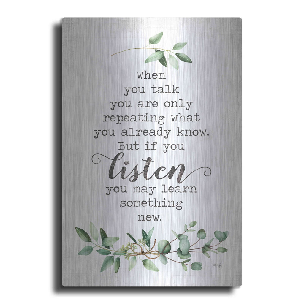 'Listen and Learn' by Marla Rae – Metal Wall Art