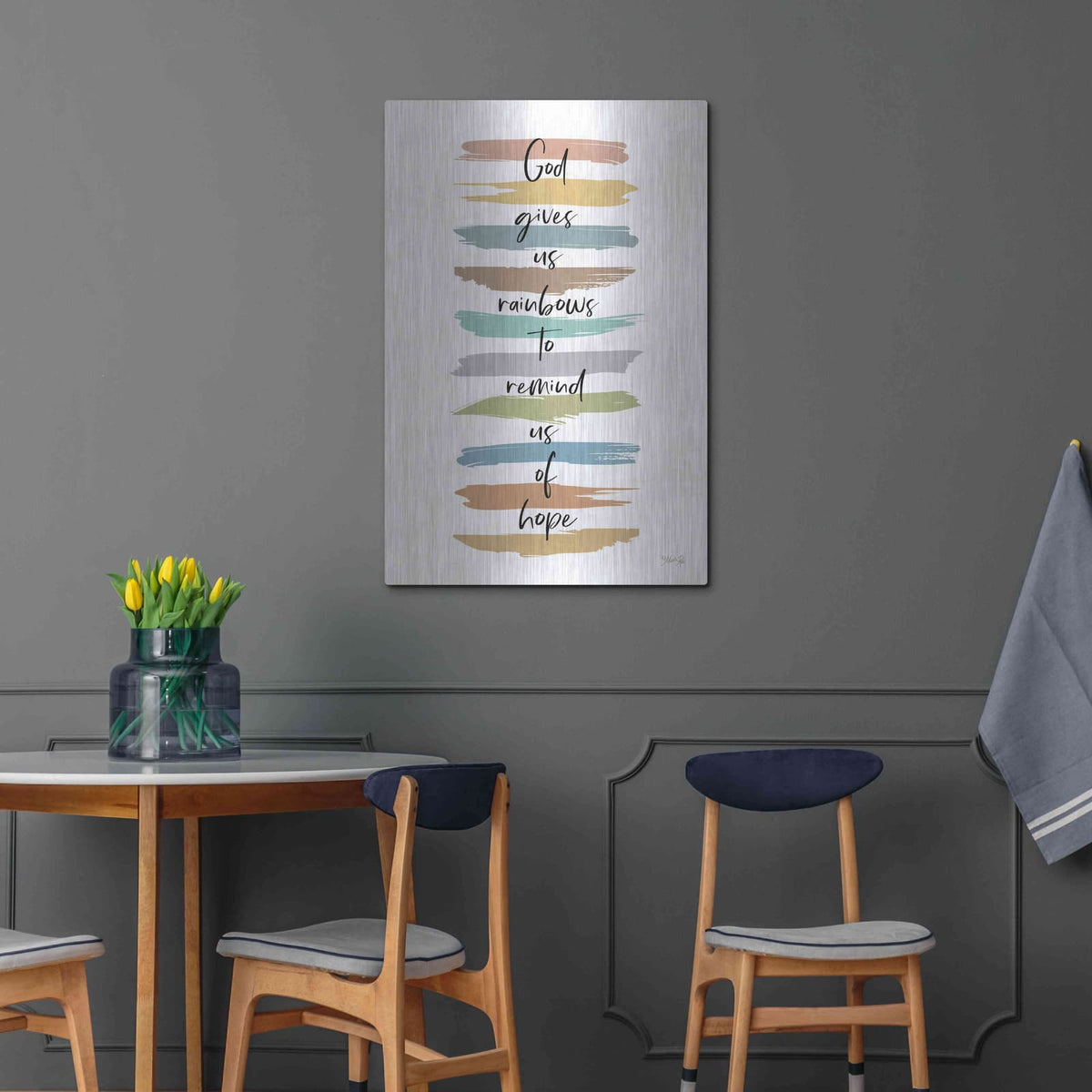 'God Give Us Rainbows' by Marla Rae – Metal Wall Art, 24x36 room view