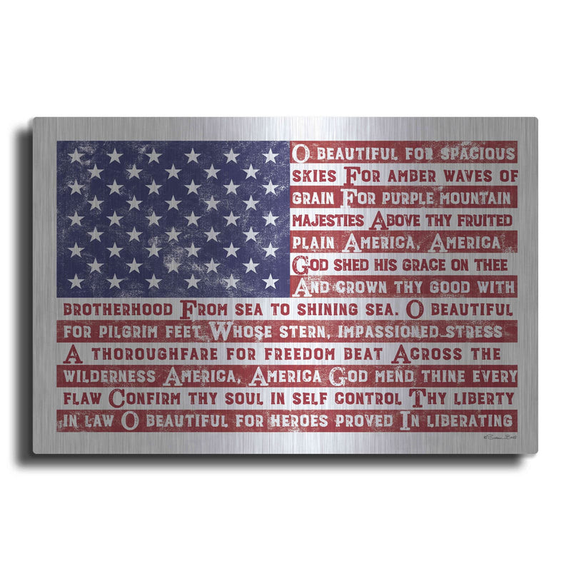 'America the Beautiful Flag' by Susan Ball – Metal Wall Art