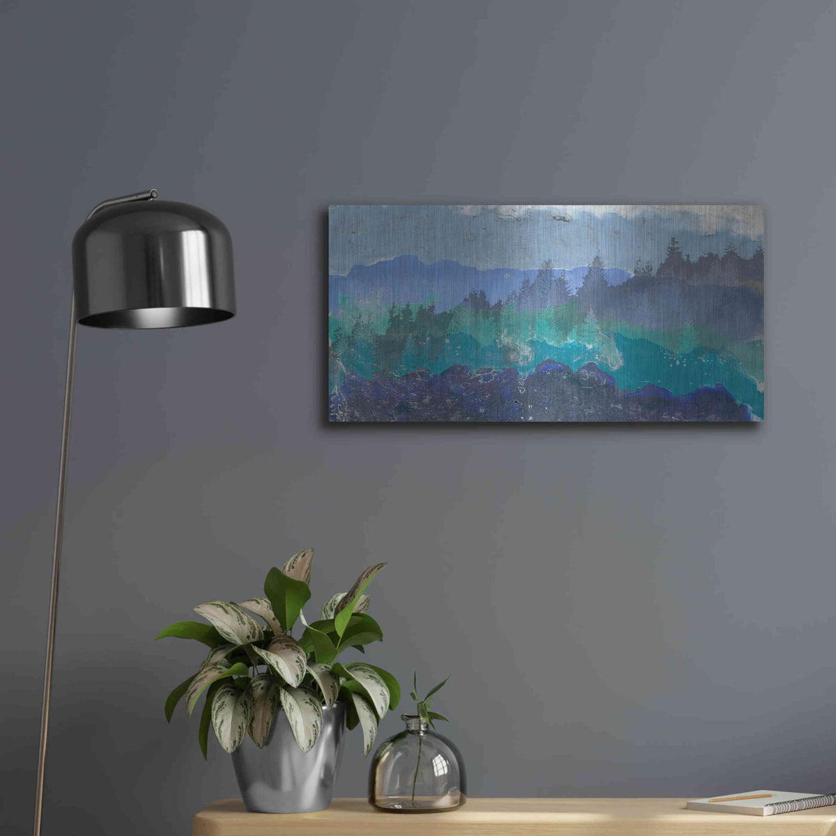 Luxe Metal Art 'Appalachian Trail I' by Alicia Ludwig, Metal Wall Art,24x12