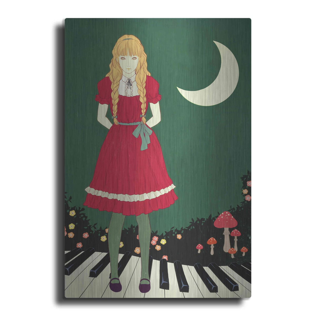 'Crescent Moon' by Sai Tamiya – Metal Wall Art