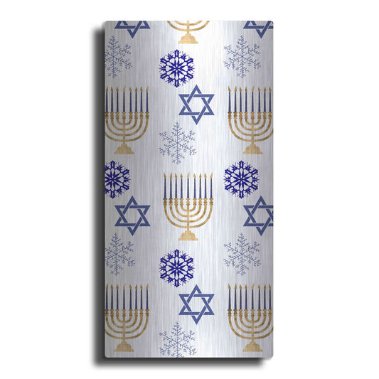 Luxe Metal Art 'Punny Hanukkah Collection B' by Alicia Ludwig, Metal Wall Art