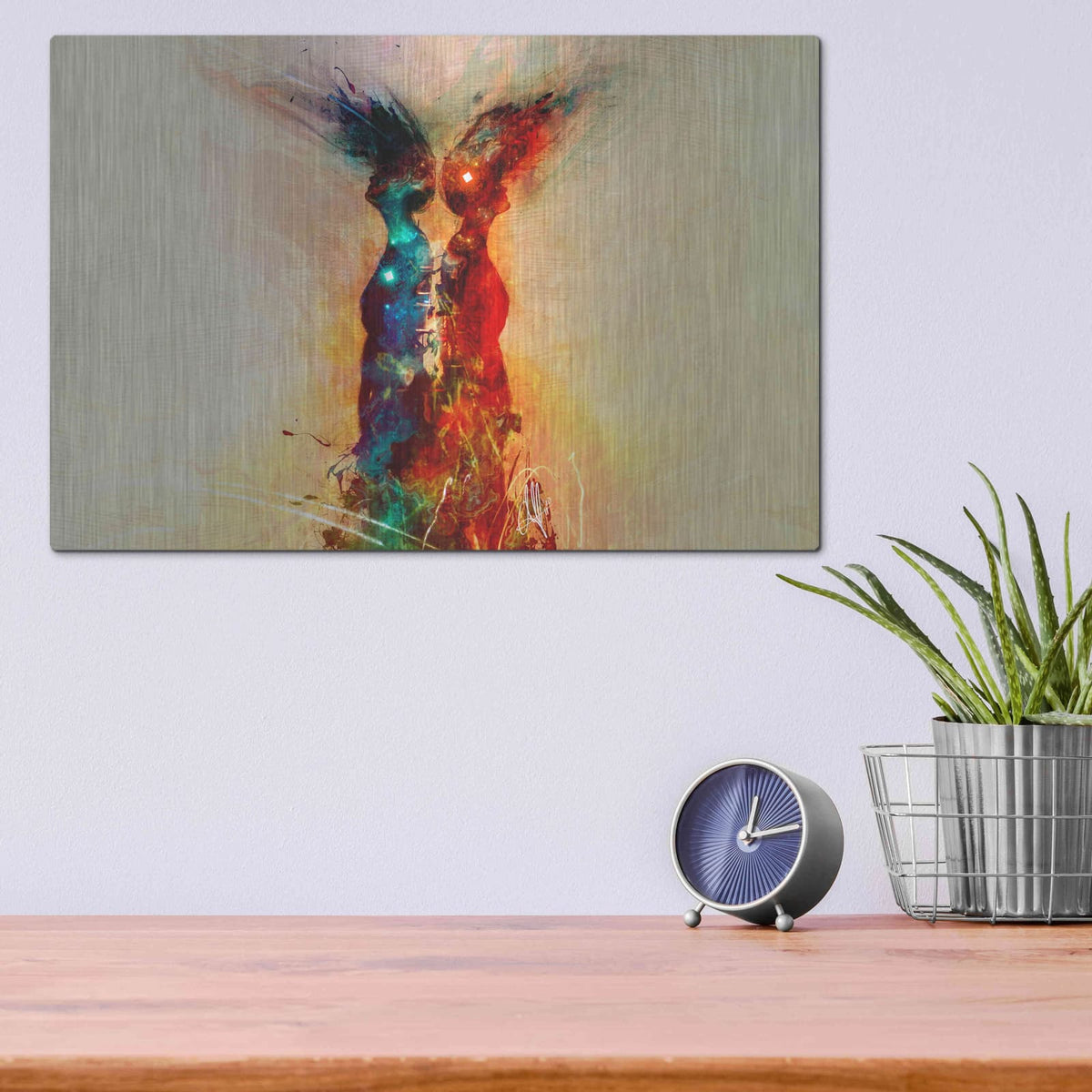 'Binary' by Mario Sanchez Nevado – Metal Wall Art, 16x12 room view