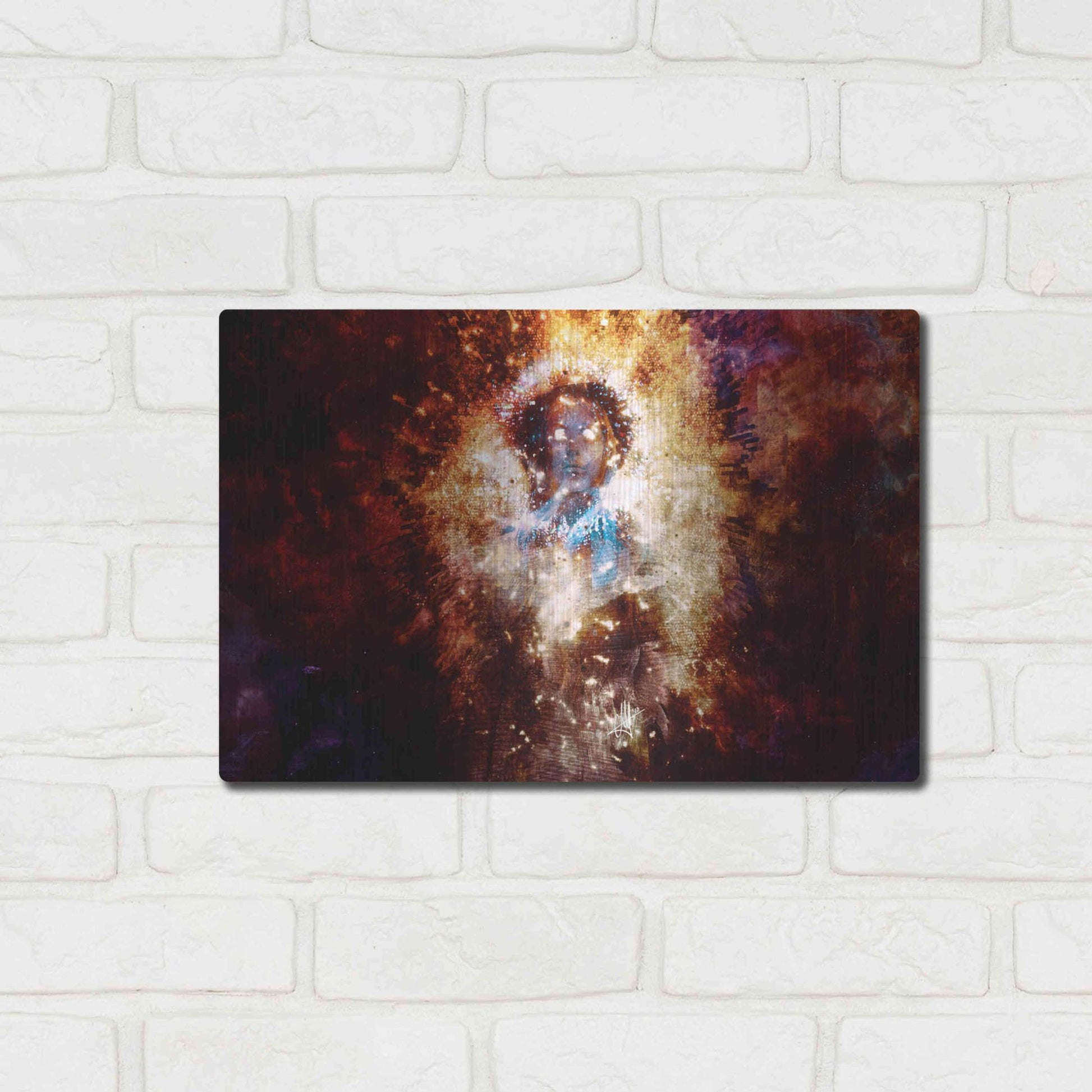 Luxe Metal Art 'The Gamer' by Mario Sanchez Nevado, Metal Wall Art,16x12