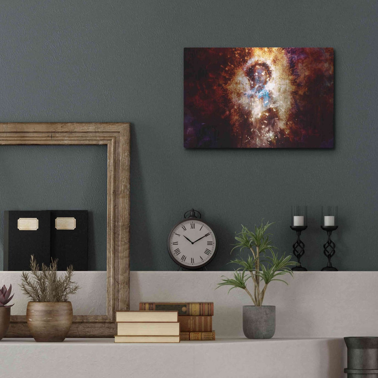 Luxe Metal Art 'The Gamer' by Mario Sanchez Nevado, Metal Wall Art,16x12