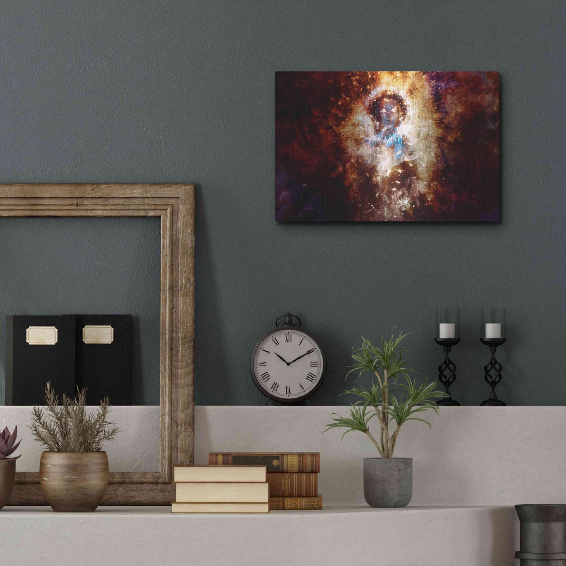 Luxe Metal Art 'The Gamer' by Mario Sanchez Nevado, Metal Wall Art,16x12