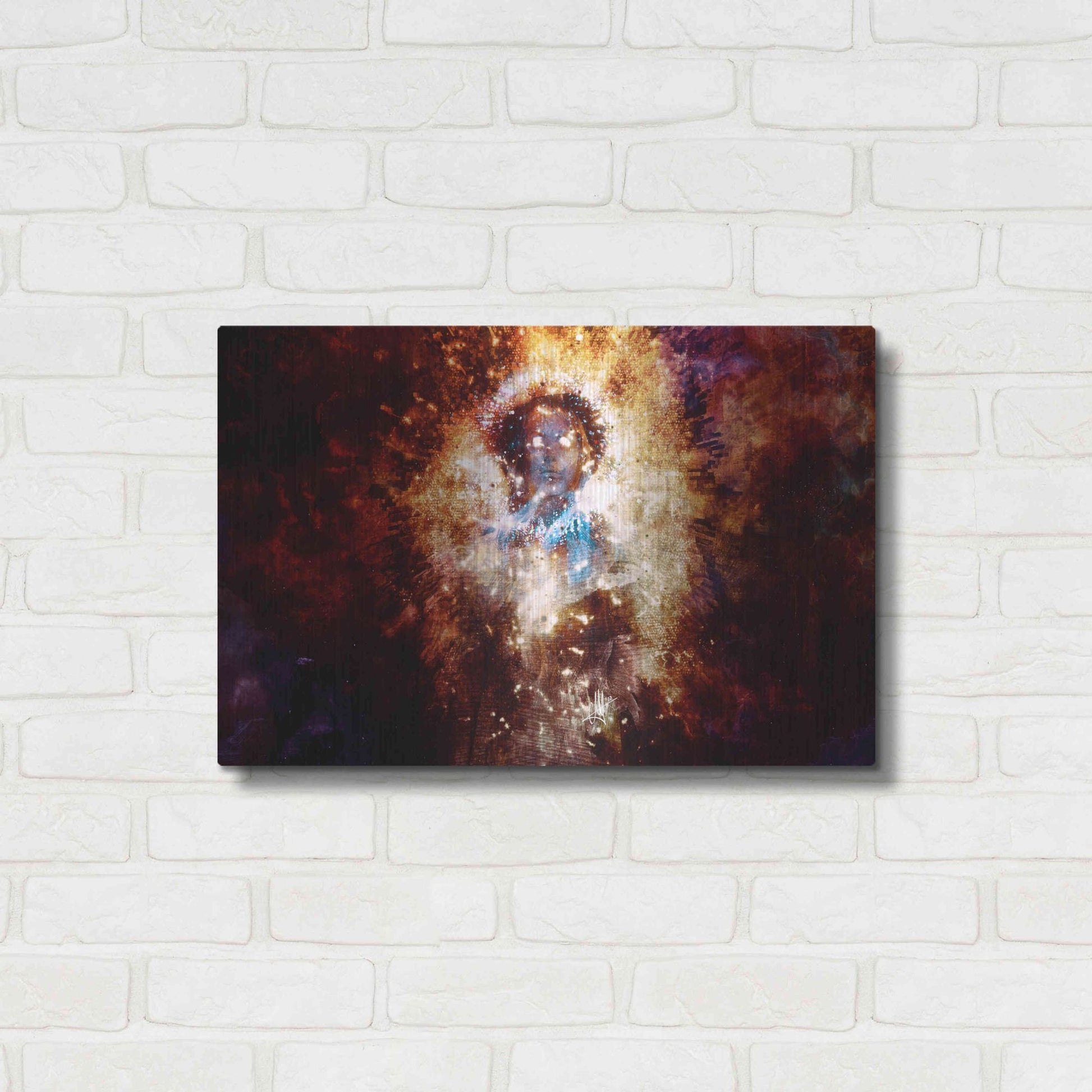 Luxe Metal Art 'The Gamer' by Mario Sanchez Nevado, Metal Wall Art,24x16