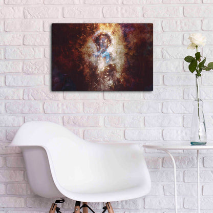 Luxe Metal Art 'The Gamer' by Mario Sanchez Nevado, Metal Wall Art,24x16