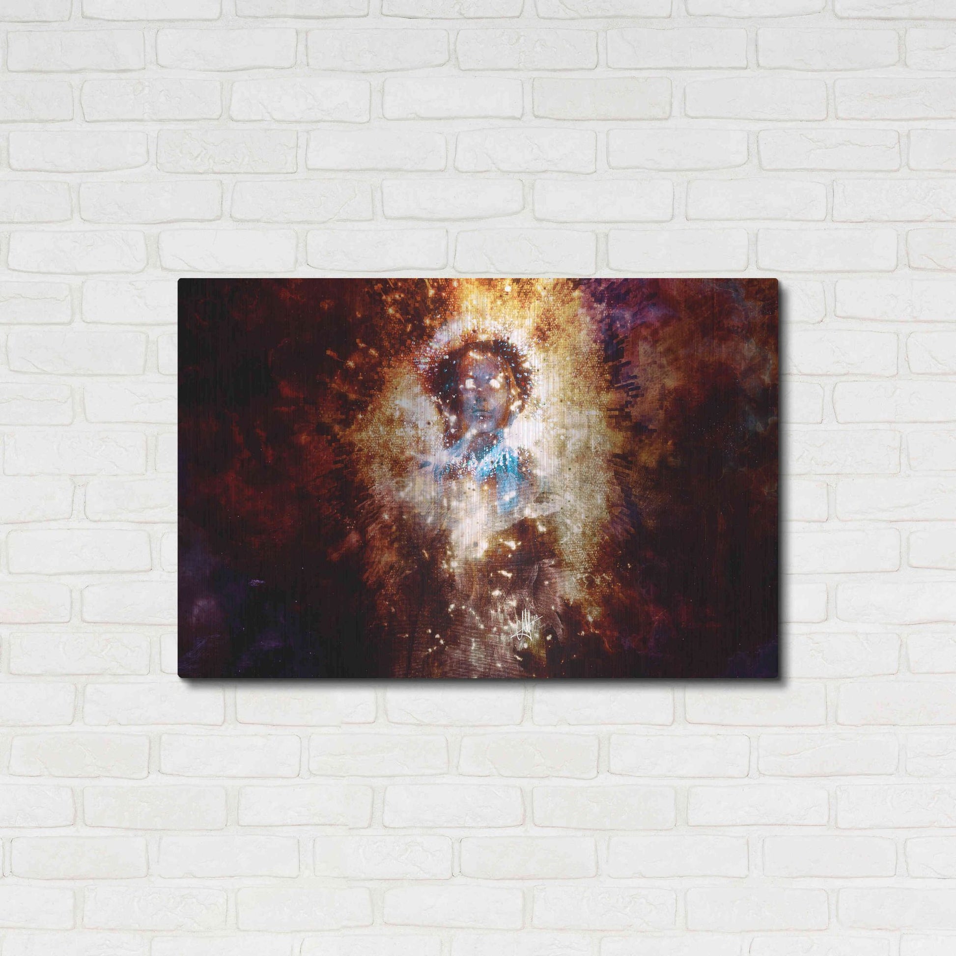 Luxe Metal Art 'The Gamer' by Mario Sanchez Nevado, Metal Wall Art,36x24