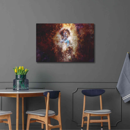 Luxe Metal Art 'The Gamer' by Mario Sanchez Nevado, Metal Wall Art,36x24