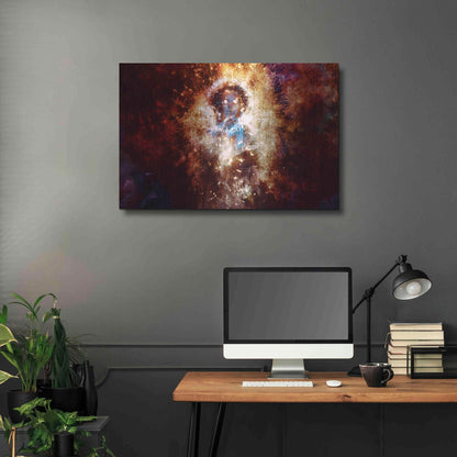 Luxe Metal Art 'The Gamer' by Mario Sanchez Nevado, Metal Wall Art,36x24