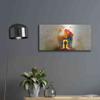 Luxe Metal Art 'The Gatekeeper' by Mario Sanchez Nevado, Metal Wall Art,24x12