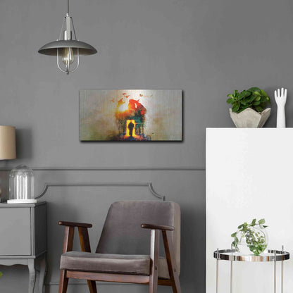 Luxe Metal Art 'The Gatekeeper' by Mario Sanchez Nevado, Metal Wall Art,24x12