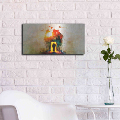 Luxe Metal Art 'The Gatekeeper' by Mario Sanchez Nevado, Metal Wall Art,24x12