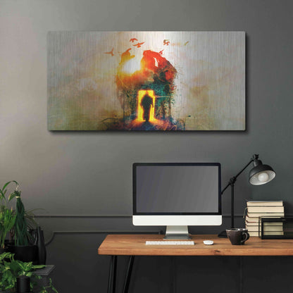 Luxe Metal Art 'The Gatekeeper' by Mario Sanchez Nevado, Metal Wall Art,48x24