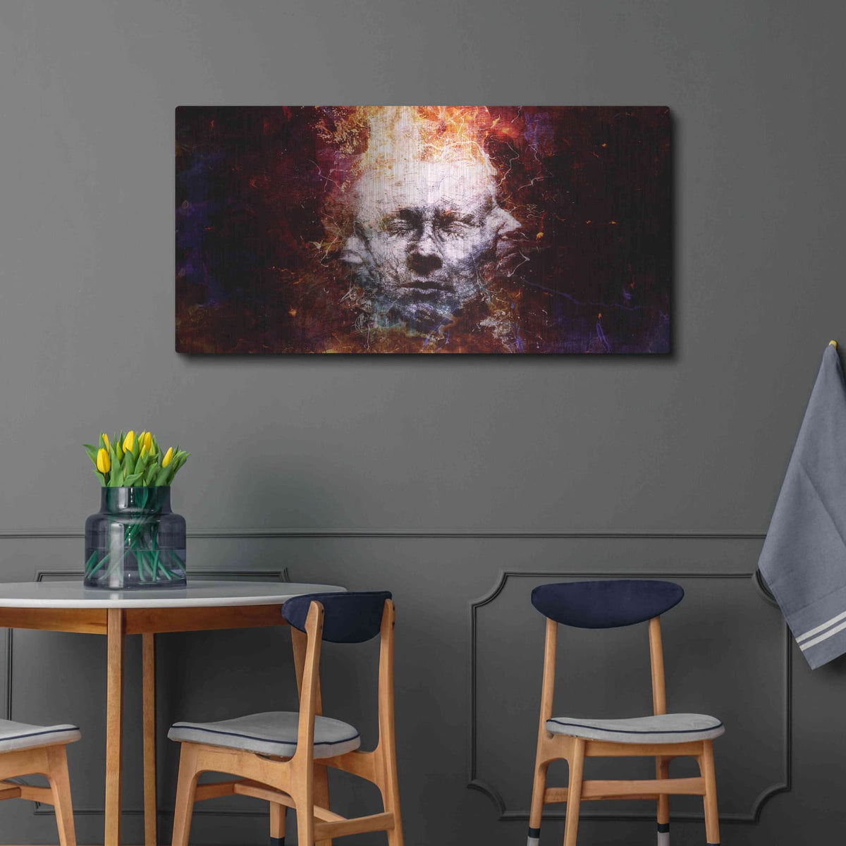 'All My Faces' by Mario Sanchez Nevado – Metal Wall Art, 48x24 room view