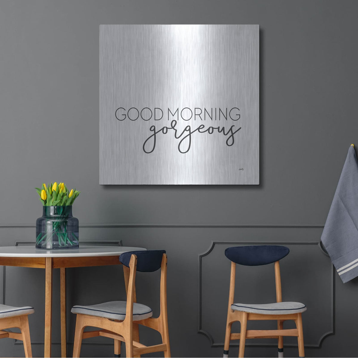 'Good Morning Gorgeous' by Misty Michelle – Metal Wall Art, 36x36 room view