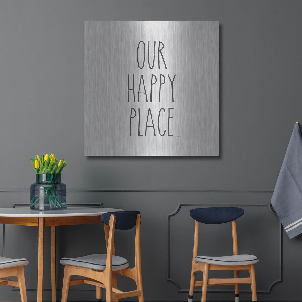 'Our Happy Place' by Misty Michelle – Metal Wall Art, 36x36 room view