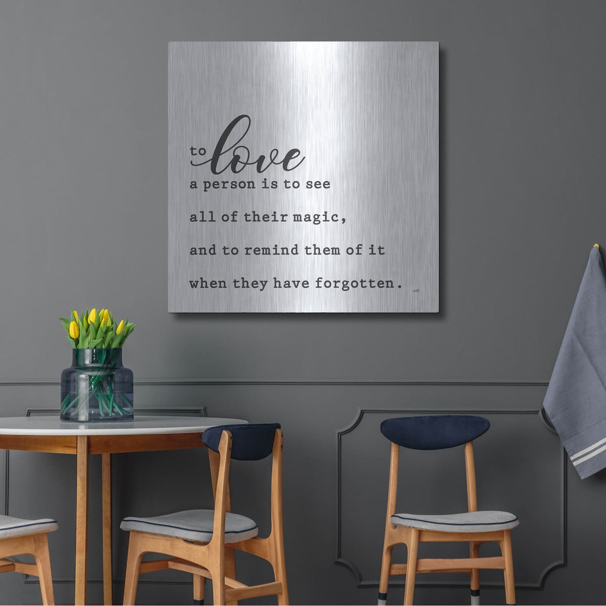 'To Love' by Misty Michelle – Metal Wall Art, 36x36 room view