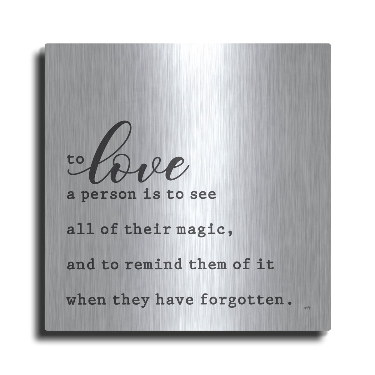 'To Love' by Misty Michelle – Metal Wall Art