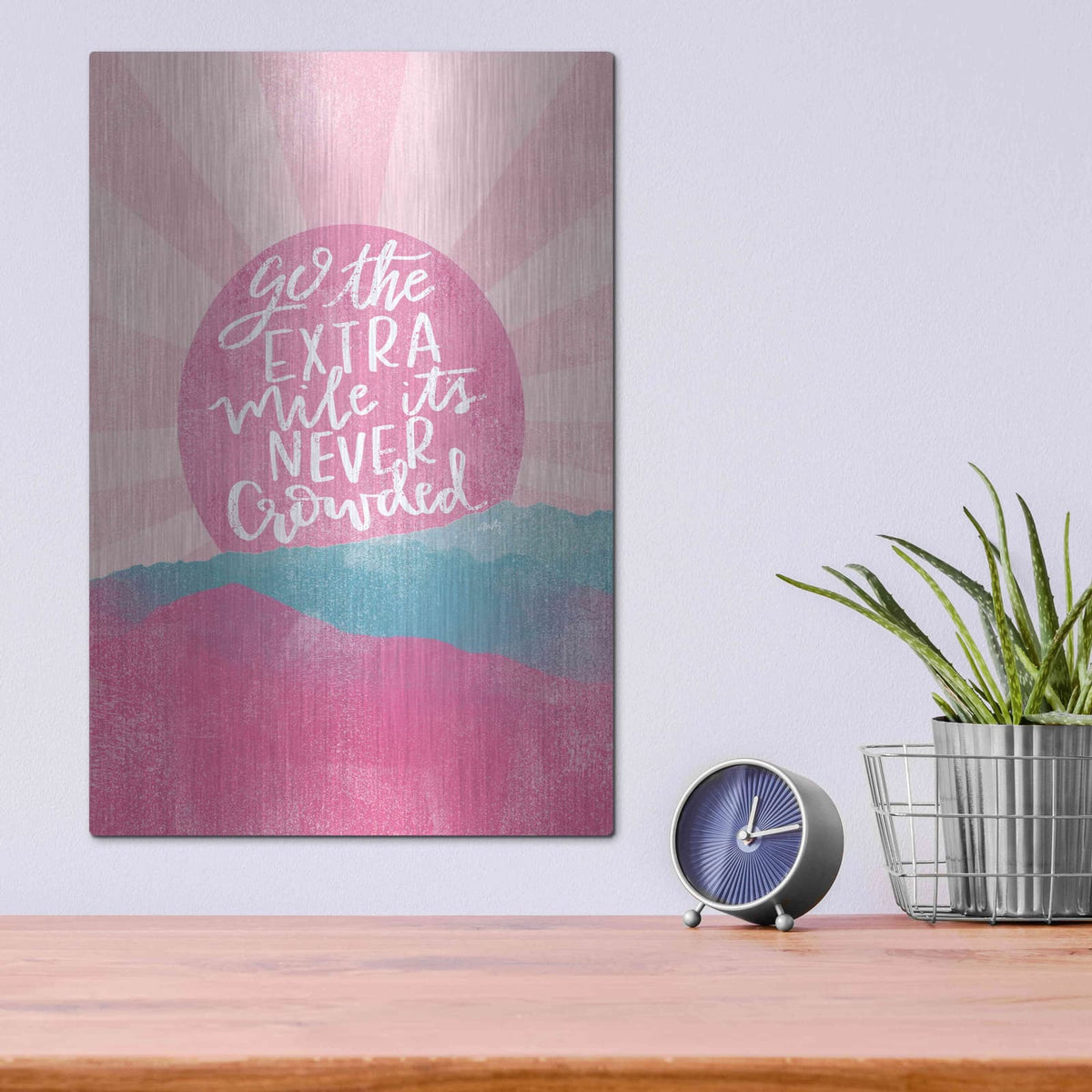 'Go the Extra Mile' by Misty Michelle – Metal Wall Art, 12x16 room view