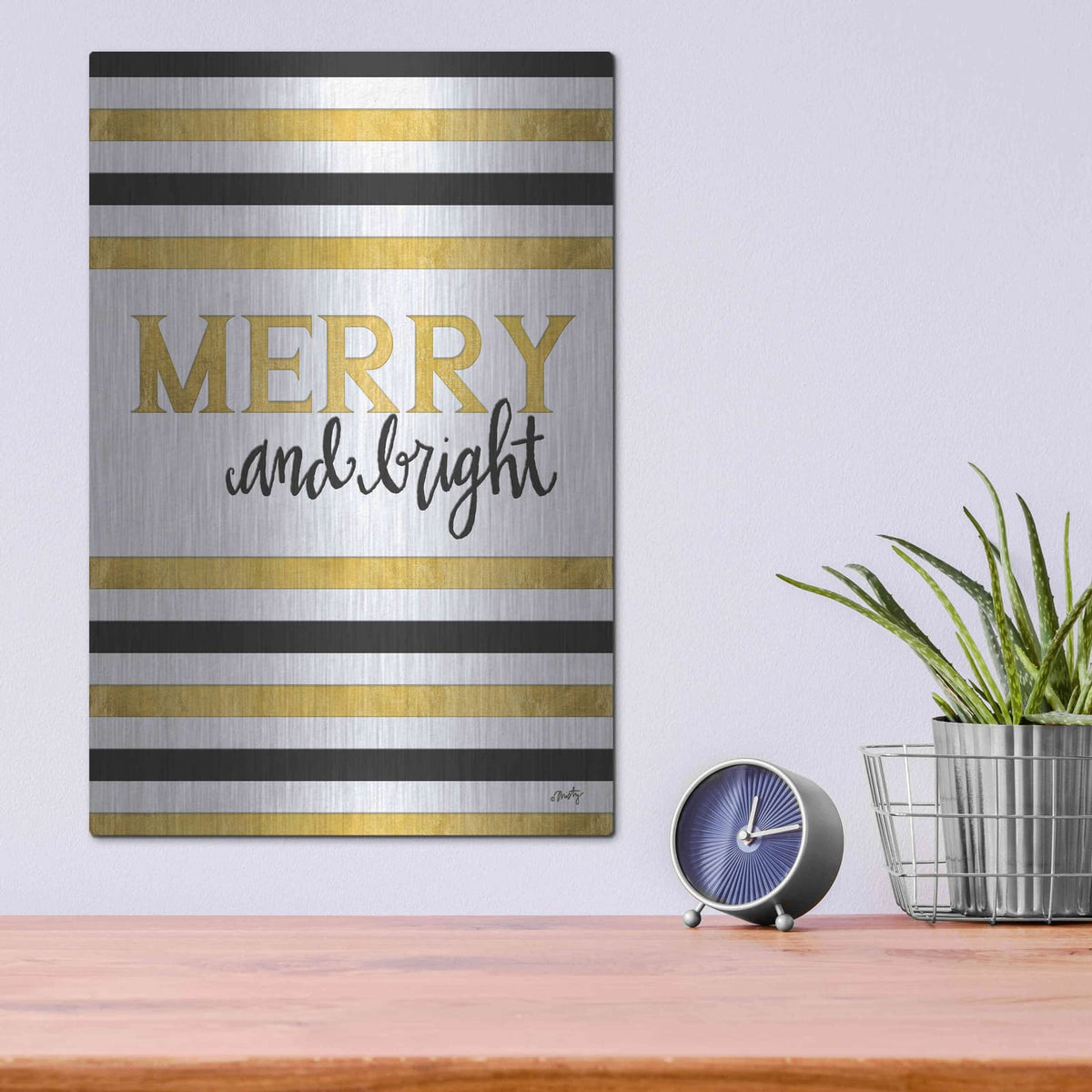 'Merry and Bright' by Misty Michelle – Metal Wall Art, 12x16 room view