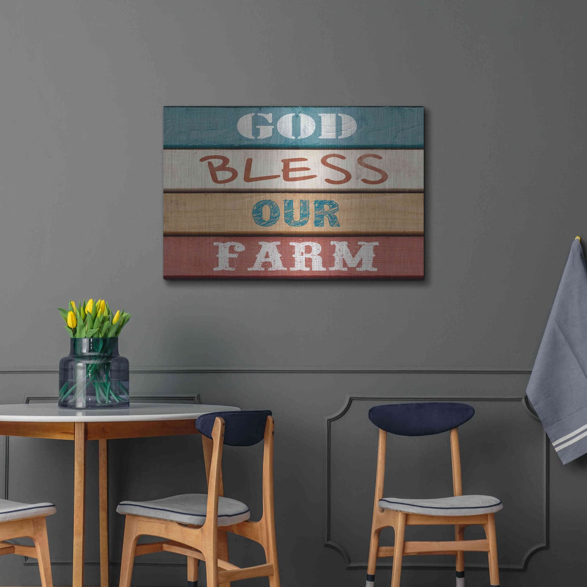 'Farm Sentiment IV' by Alonzo Saunders – Metal Wall Art, 36x24 room view