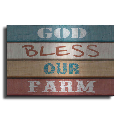 Luxe Metal Art 'Farm Sentiment IV' by Alonzo Saunders, Metal Wall Art