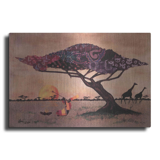 Luxe Metal Art 'Plains of Africa' by Alonzo Saunders, Metal Wall Art