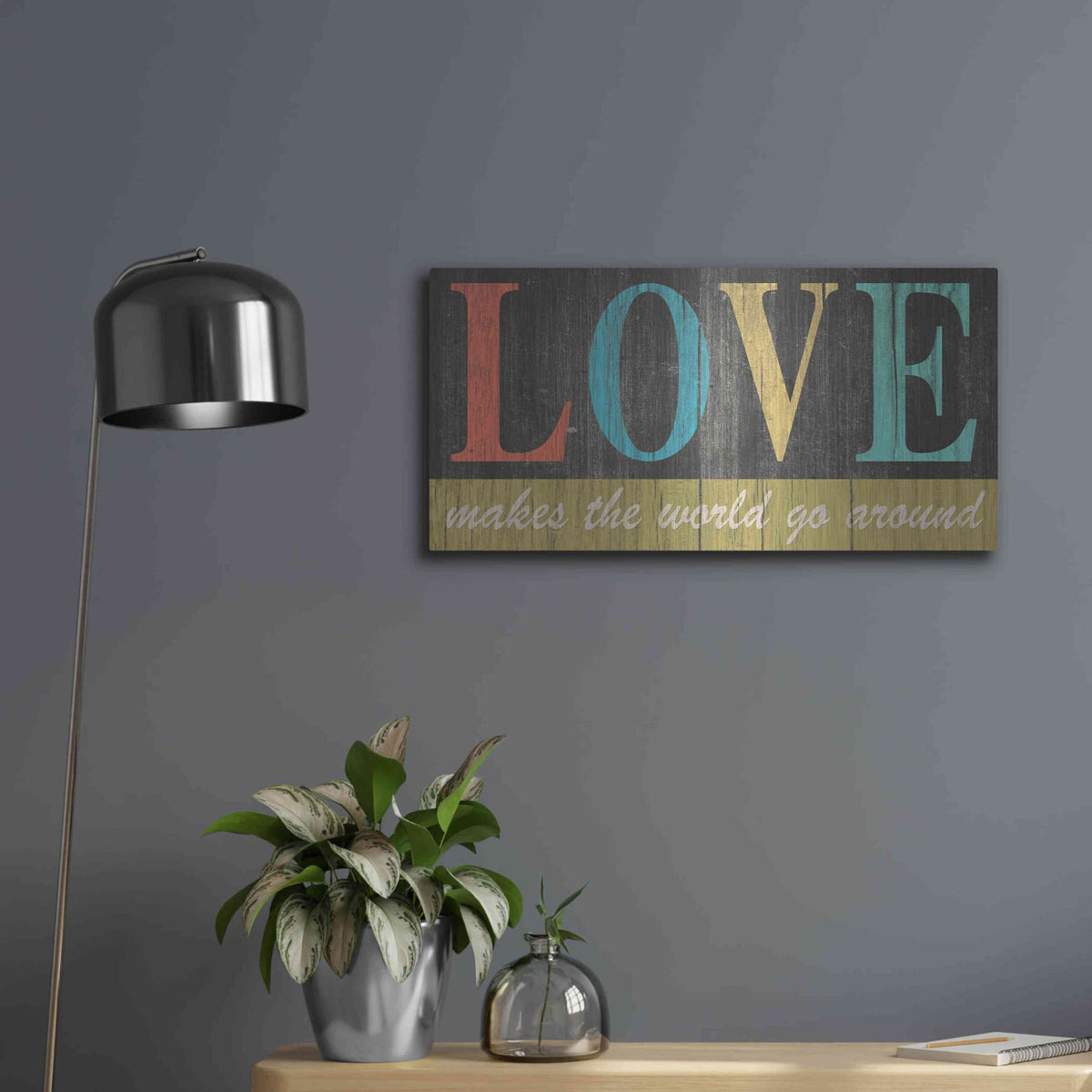 Luxe Metal Art 'Inspo I' by Alonzo Saunders, Metal Wall Art,24x12