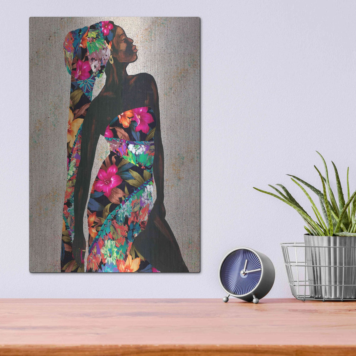 Luxe Metal Art 'Woman Strong I' by Alonzo Saunders, Metal Wall Art,12x16