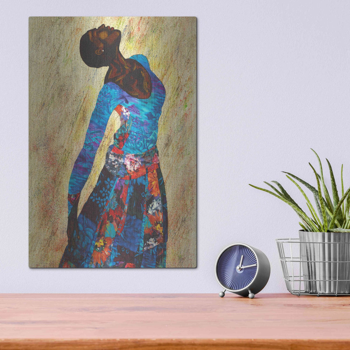 Luxe Metal Art 'Woman Strong IV' by Alonzo Saunders, Metal Wall Art,12x16