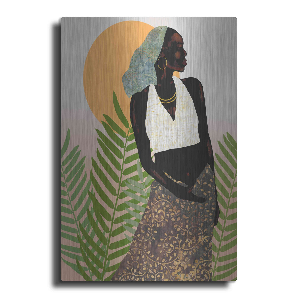Luxe Metal Art 'Her Grace' by Alonzo Saunders, Metal Wall Art