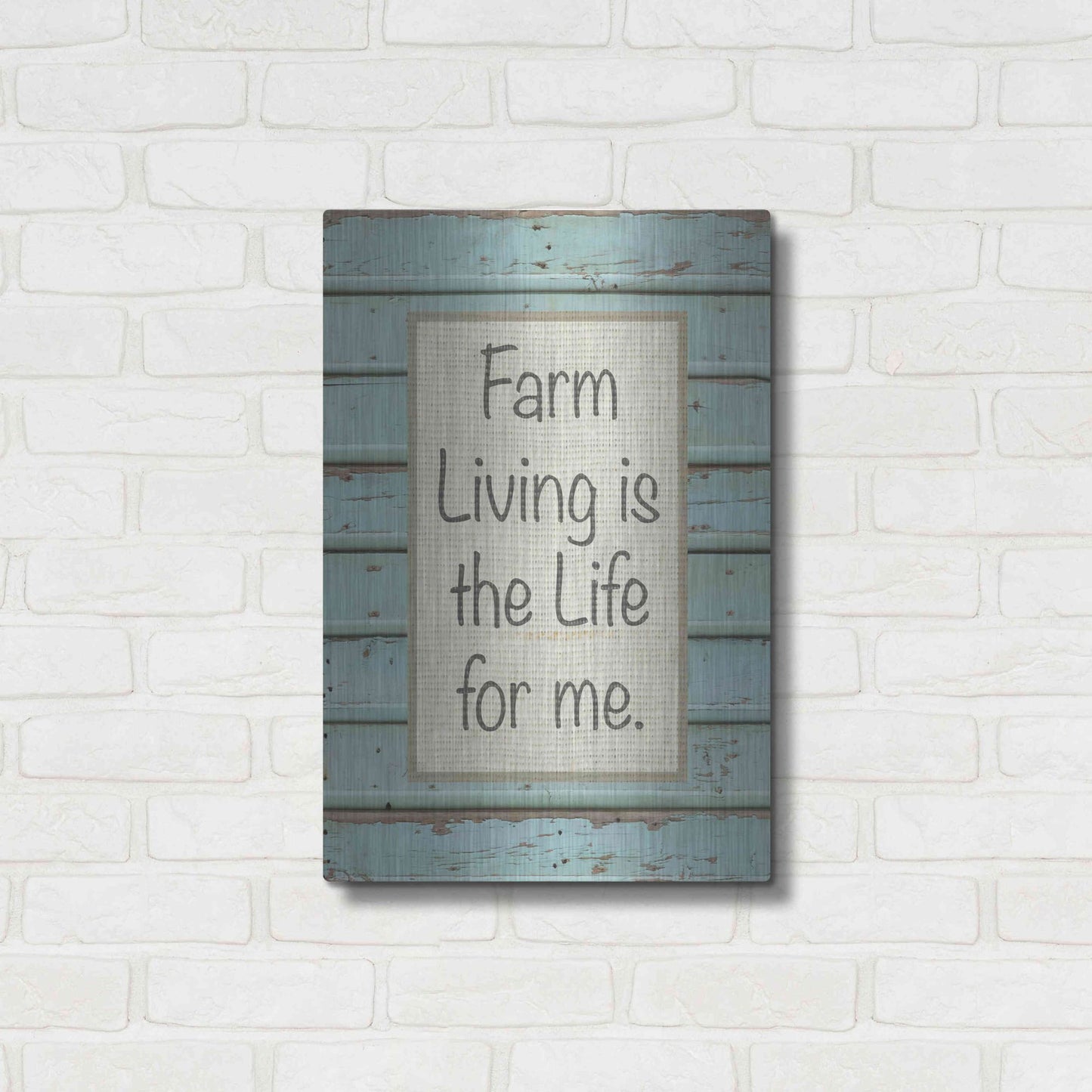 Luxe Metal Art 'Farm Sentiment II' by Alonzo Saunders, Metal Wall Art,16x24