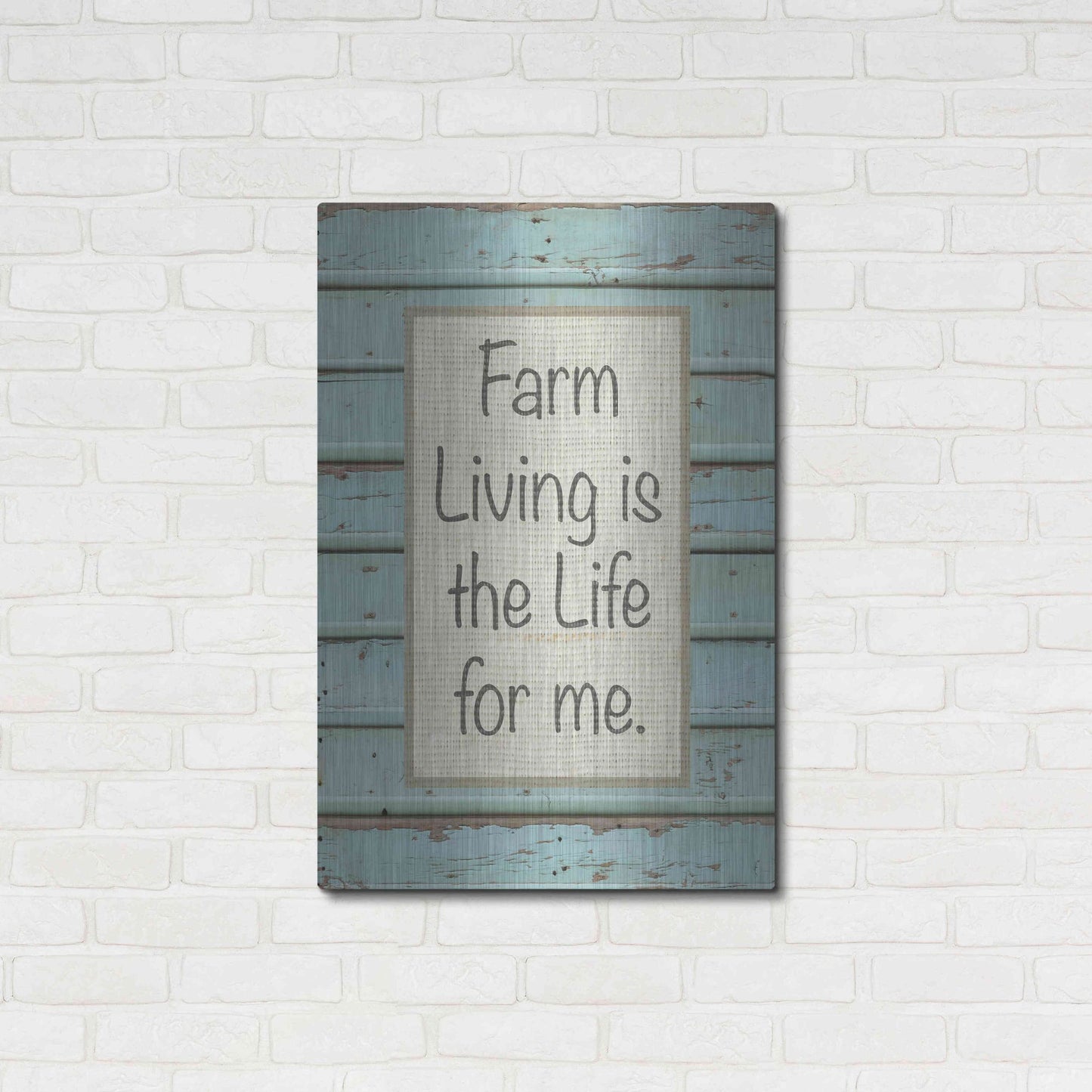Luxe Metal Art 'Farm Sentiment II' by Alonzo Saunders, Metal Wall Art,24x36