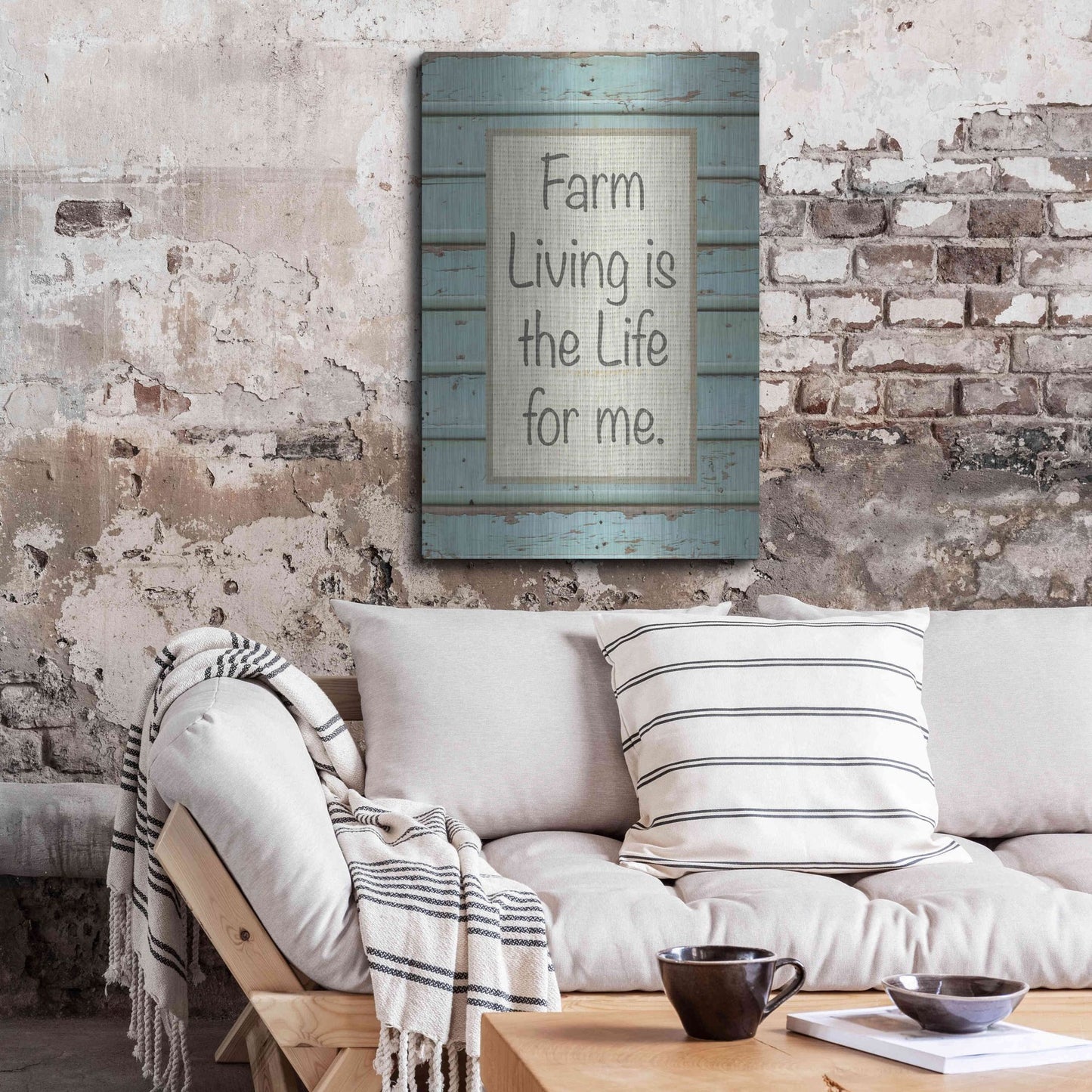 Luxe Metal Art 'Farm Sentiment II' by Alonzo Saunders, Metal Wall Art,24x36