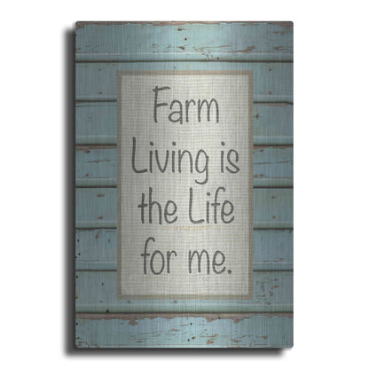 Luxe Metal Art 'Farm Sentiment II' by Alonzo Saunders, Metal Wall Art