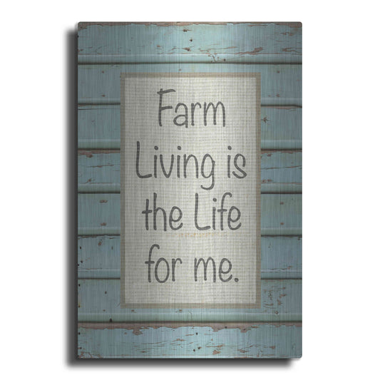 Luxe Metal Art 'Farm Sentiment II' by Alonzo Saunders, Metal Wall Art